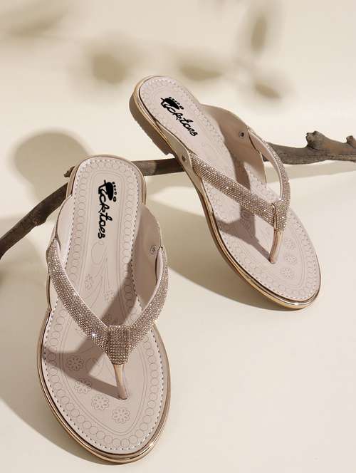 women embellished slip on flat sandal - 22069083 -  Standard Image - 0