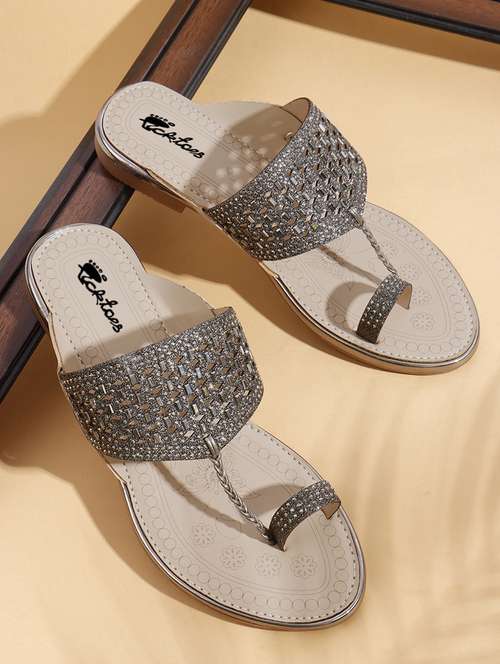 women embellished one toe flat sandal - 22069086 - Standard Image - 0