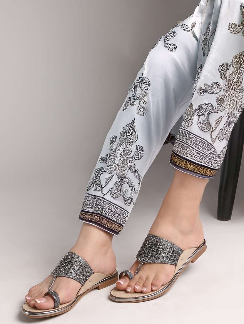 women embellished one toe flat sandal - 22069086 -  Standard Image - 1