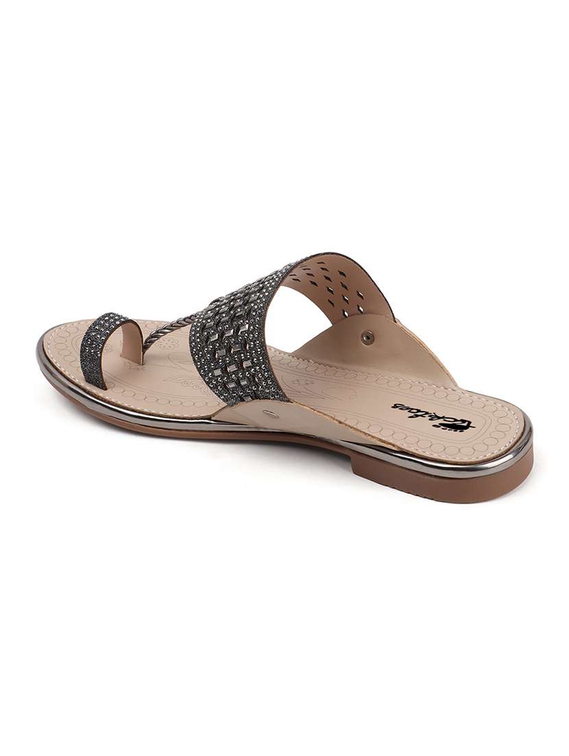 women embellished one toe flat sandal - 22069086 - Standard Image - 4