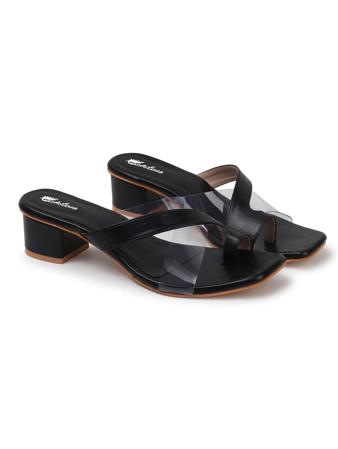 black synthetic sandals - 22069095 -  Standard Image - 1