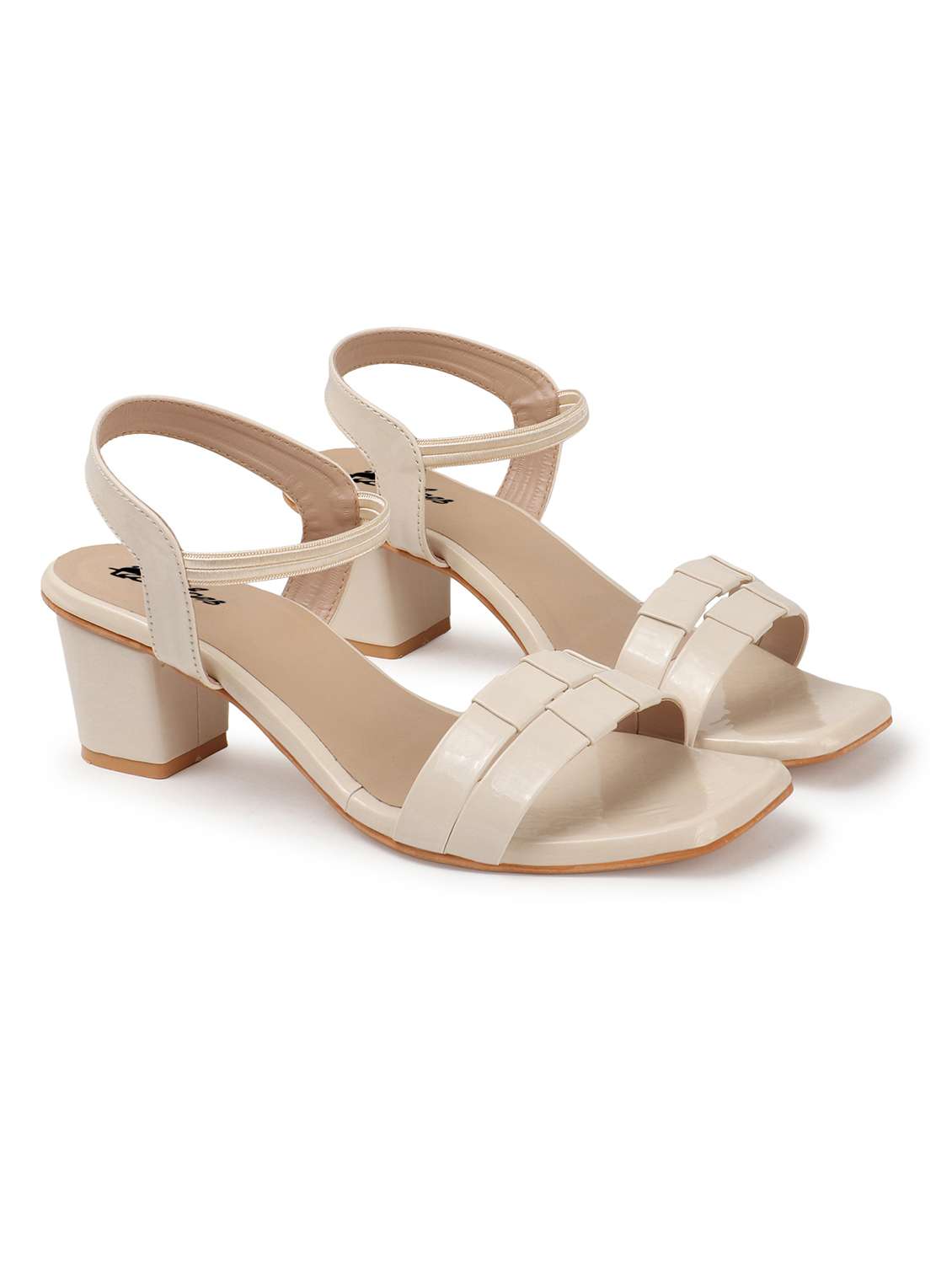women solid back strap block heels - 22069100 -  Standard Image - 1