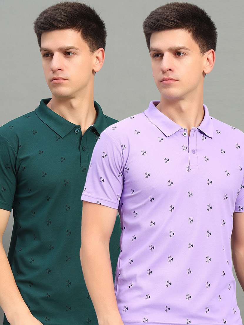 men pack of 2 short sleeve polo t-shirt