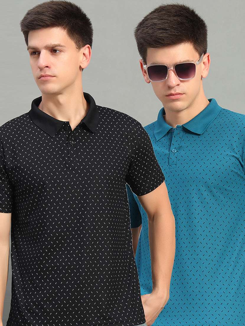 men pack of 2 short sleeve polo t-shirt