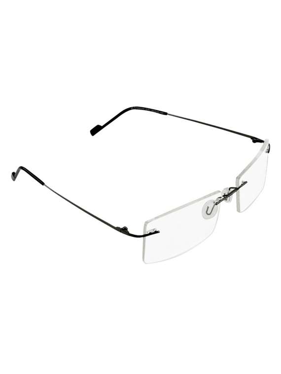black rimless rectangle spectacles - 22069145 -  Standard Image - 1