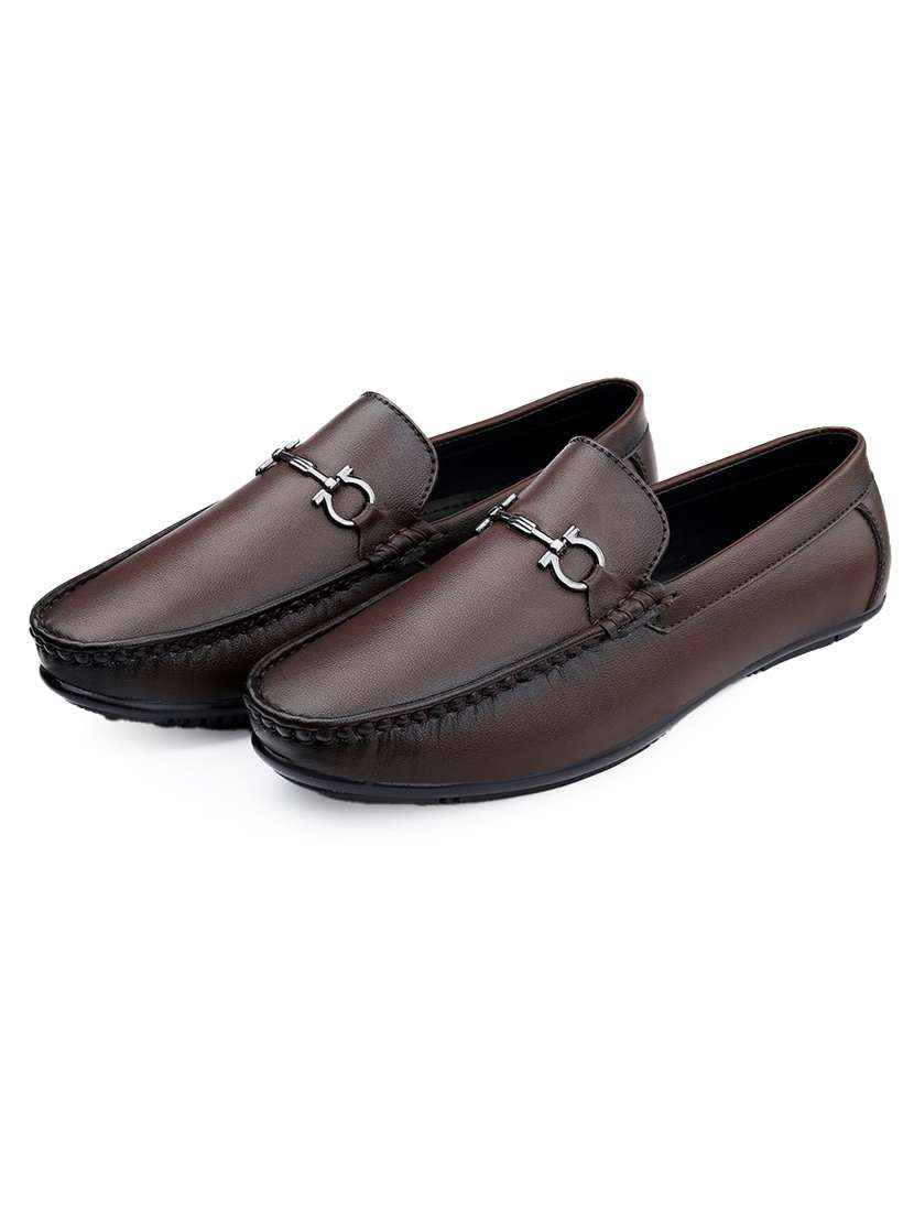 men brown slip on loafer - 22069159 - Standard Image - 1