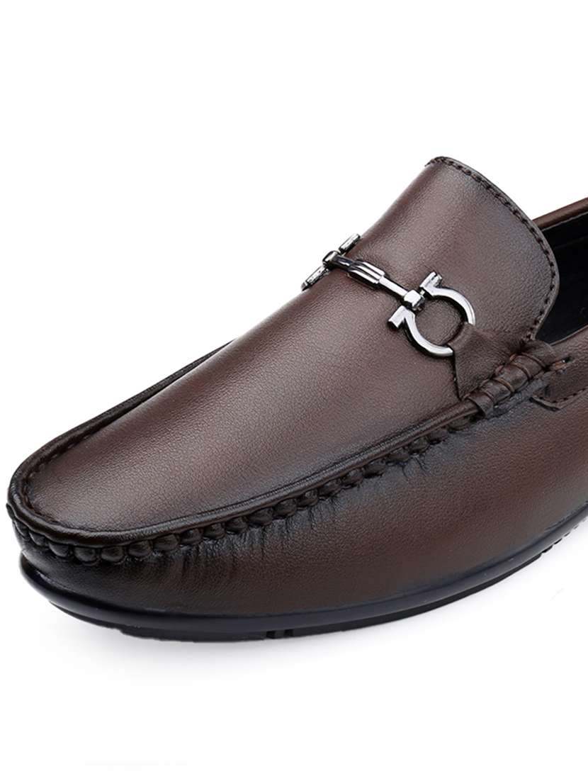 men brown slip on loafer - 22069159 - Standard Image - 6