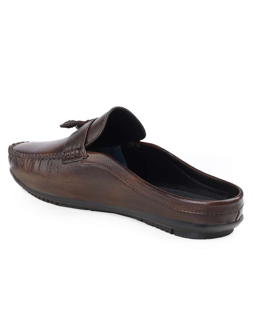 men brown slip on loafer - 22069172 - Standard Image - 4