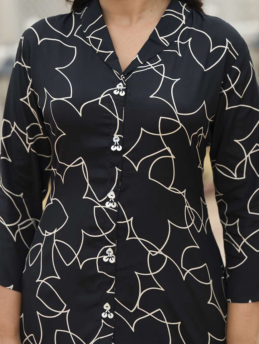 women printed shirt and trouser co-ord set - 22069191 - Standard Image - 4