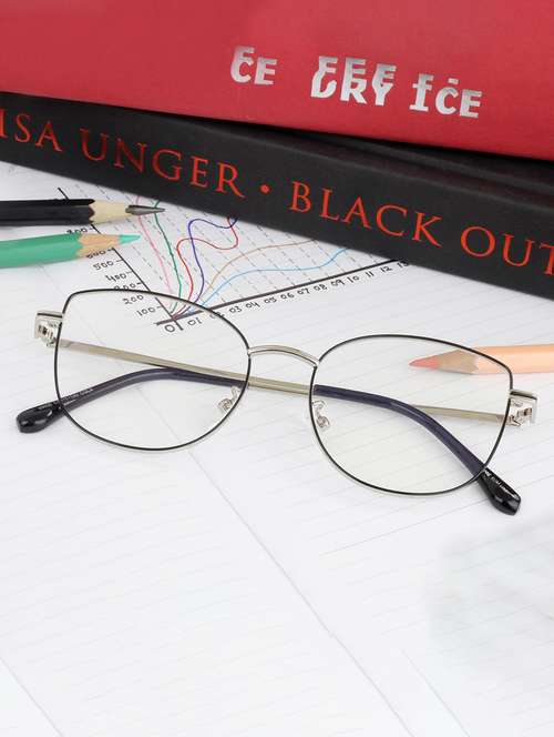 cat eye silver frame spectacles - 22069193 - Standard Image - 0