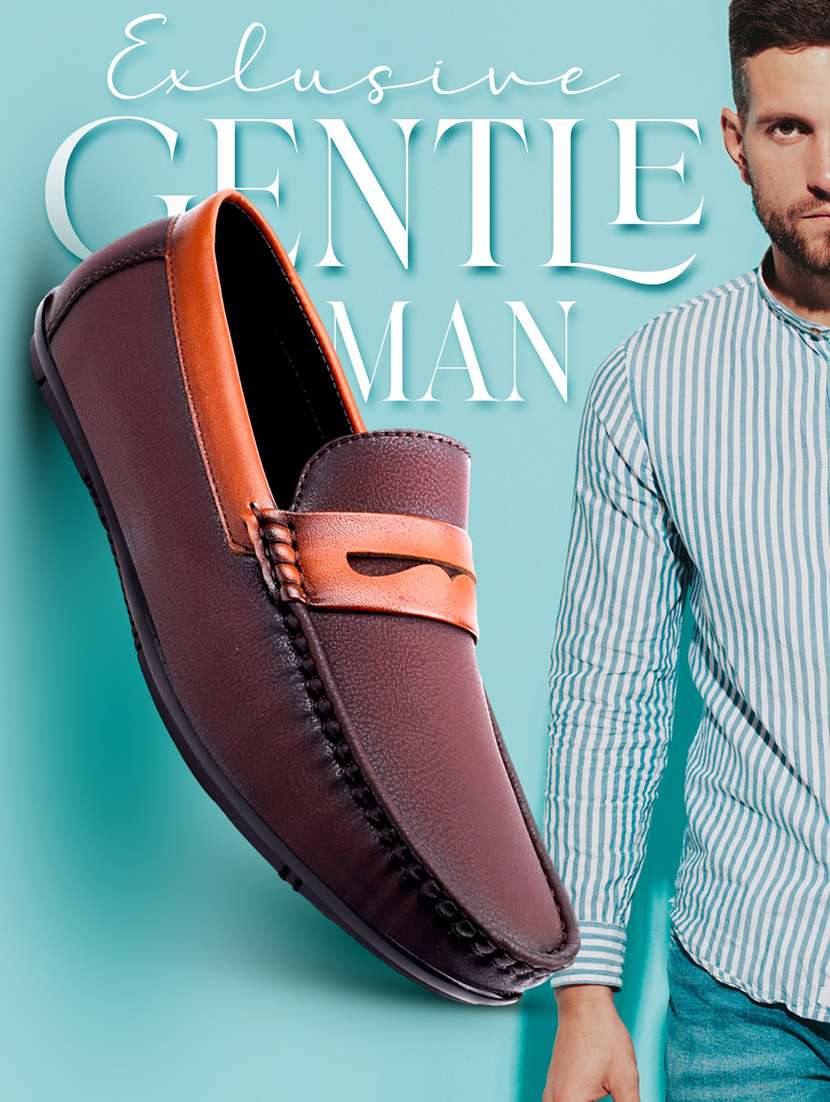 men brown slip on loafer - 22069194 - Standard Image - 1