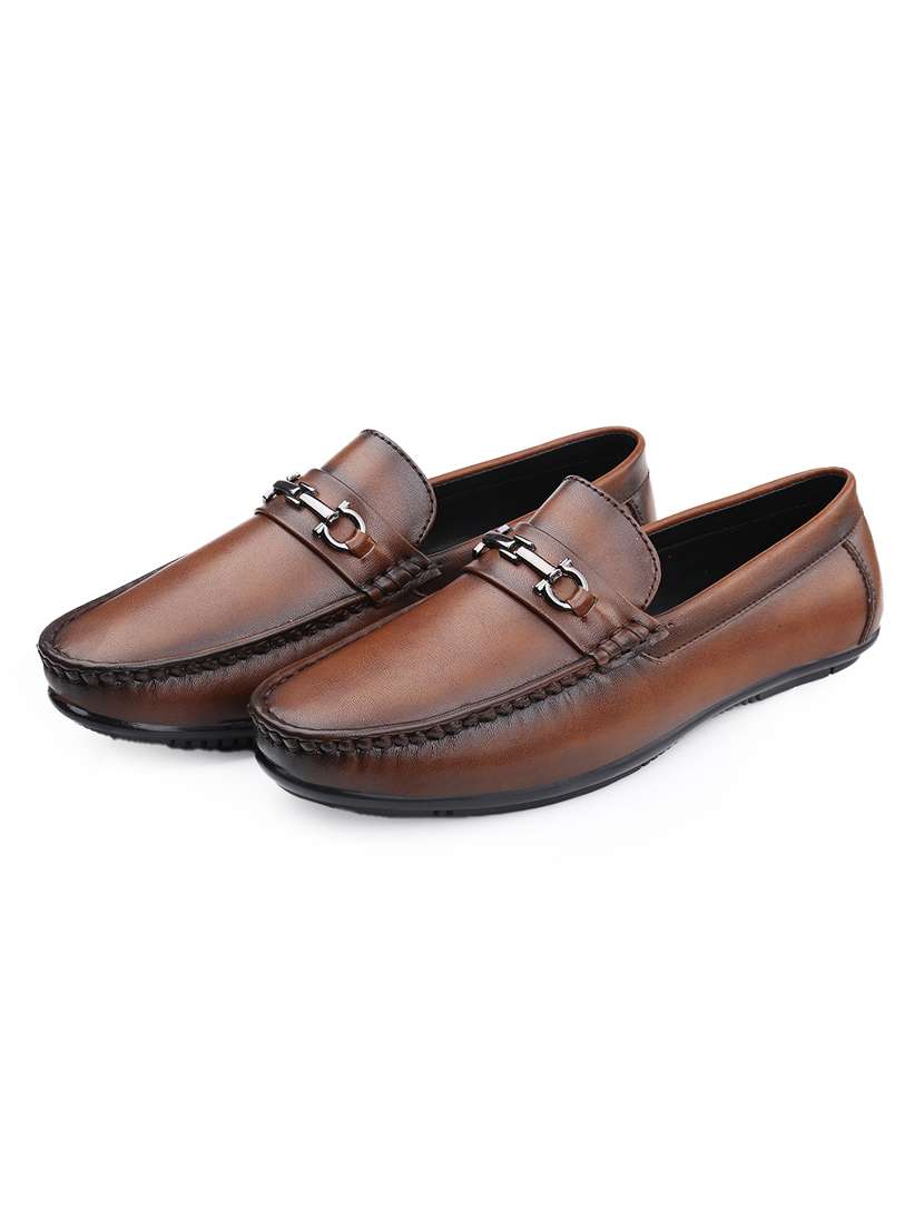 men tan slip on loafer - 22069198 -  Standard Image - 1