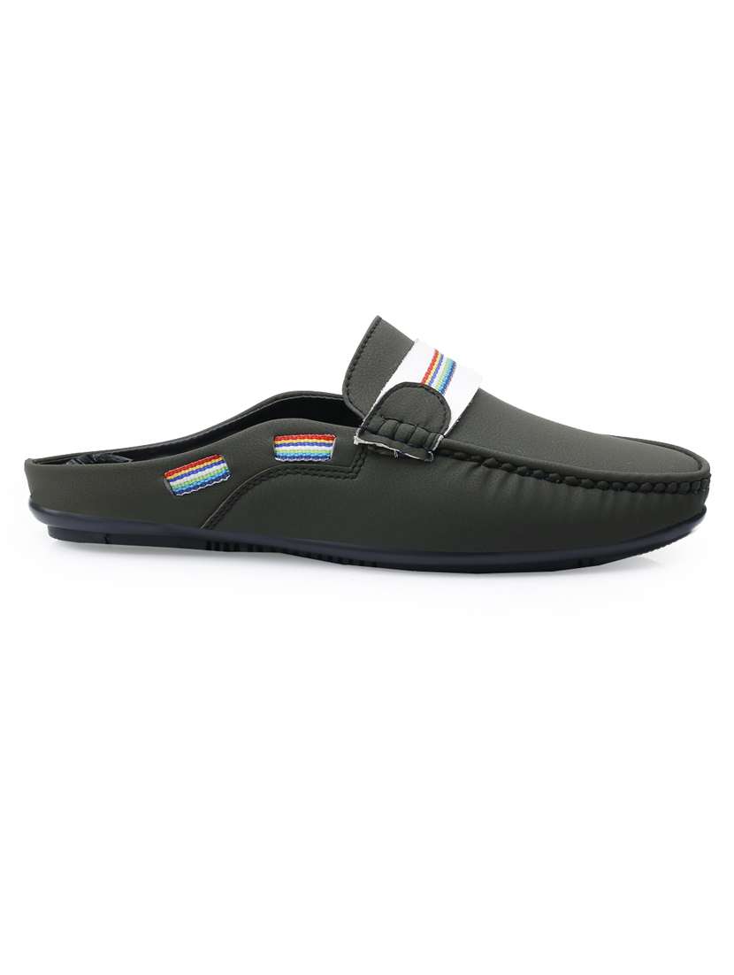 men olive slip on loafer - 22069202 -  Standard Image - 4