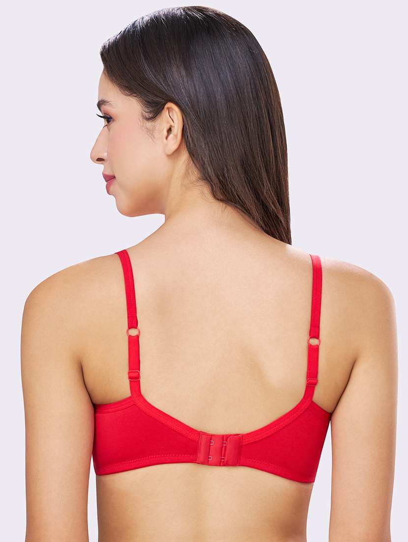 women pack of 2 solid lightly padded t-shirt bra - 22069223 -  Standard Image - 4