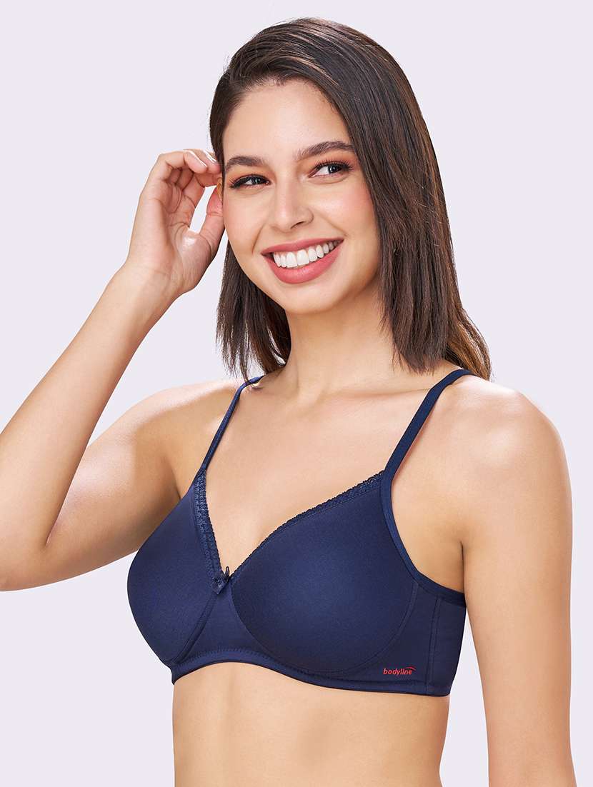 women pack of 2 solid lightly padded t-shirt bra - 22069225 -  Standard Image - 4