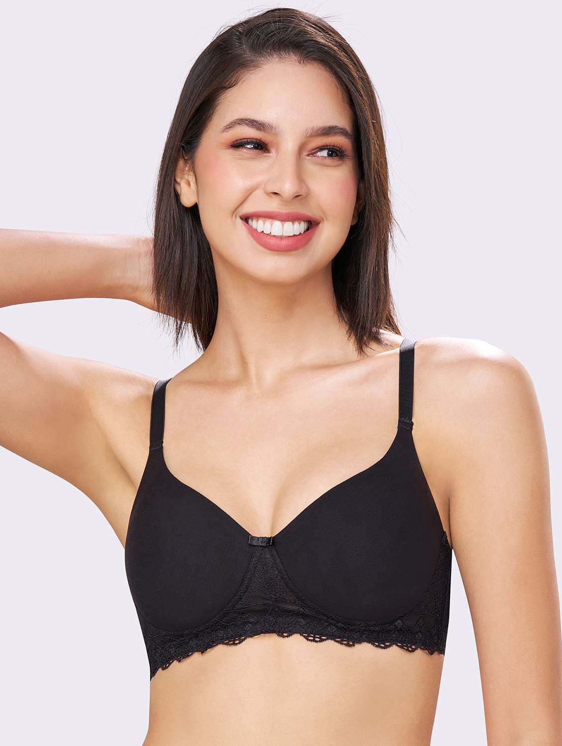 women pack of 2 solid lightly padded t-shirt bra - 22069227 -  Standard Image - 1