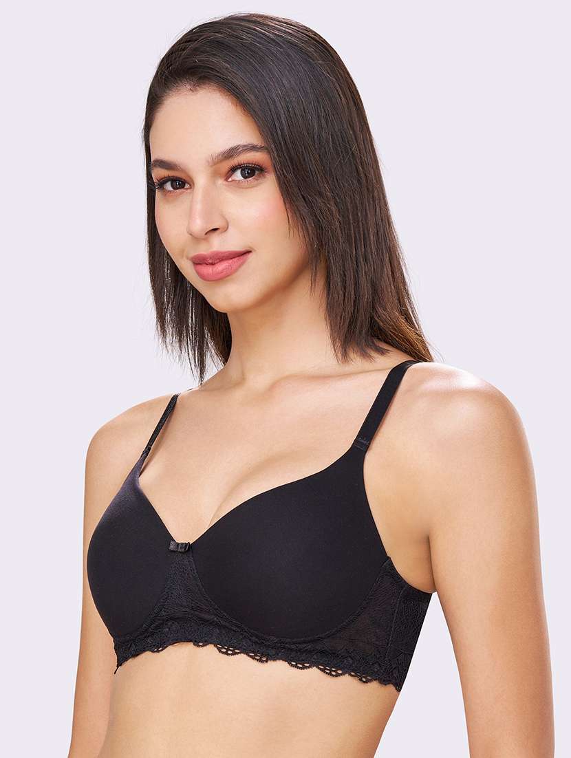 women pack of 2 solid lightly padded t-shirt bra - 22069227 -  Standard Image - 4