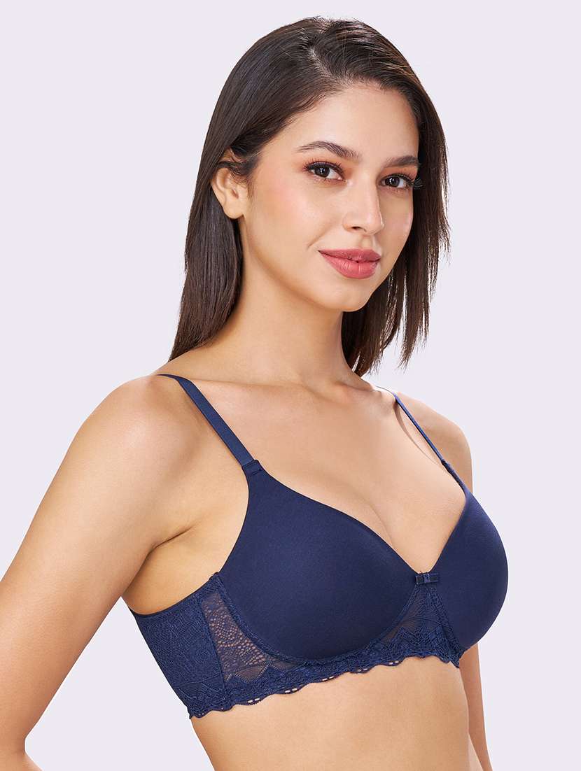 women pack of 2 solid lightly padded t-shirt bra - 22069228 -  Standard Image - 1