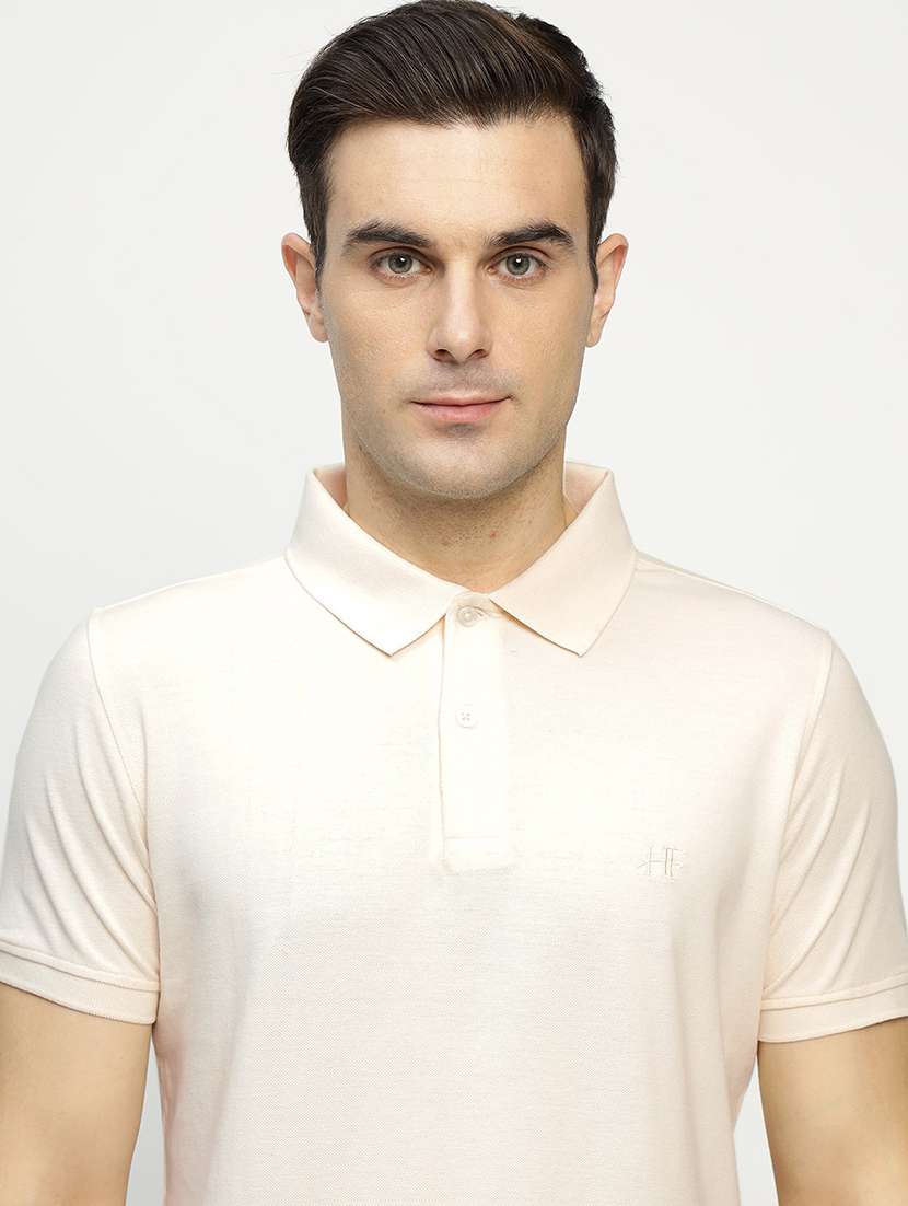 men solid short sleeve regular fit polo t-shirt - 22069253 -  Standard Image - 4