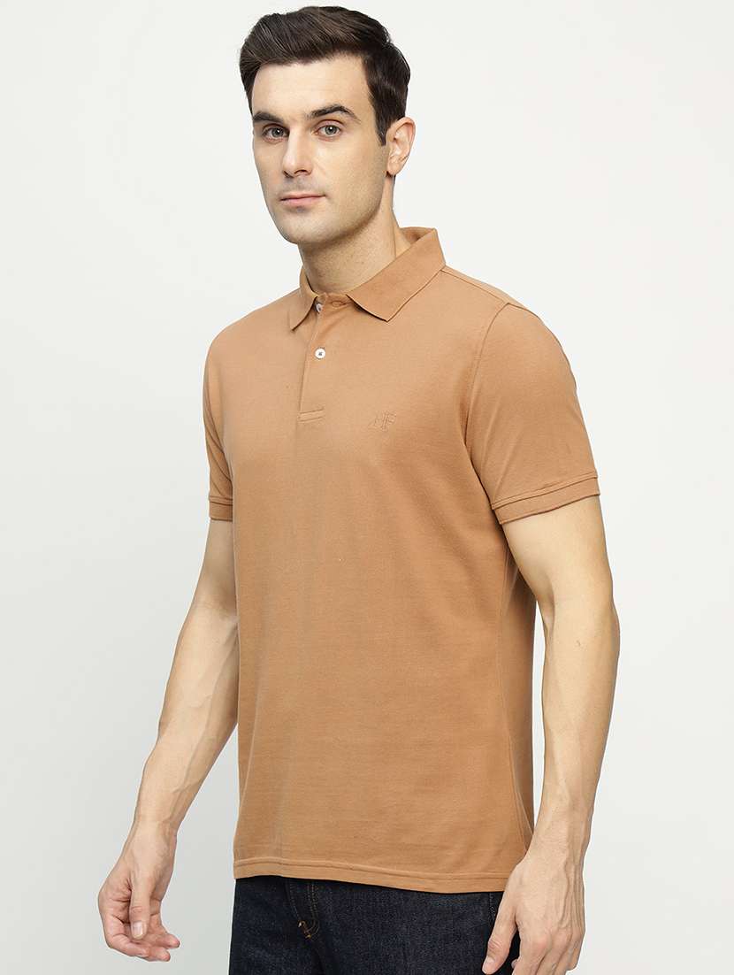 men solid short sleeve regular fit polo t-shirt - 22069254 -  Standard Image - 1