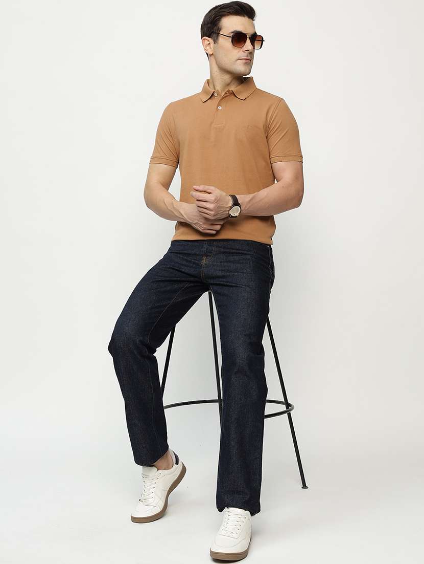 men solid short sleeve regular fit polo t-shirt - 22069254 -  Standard Image - 4