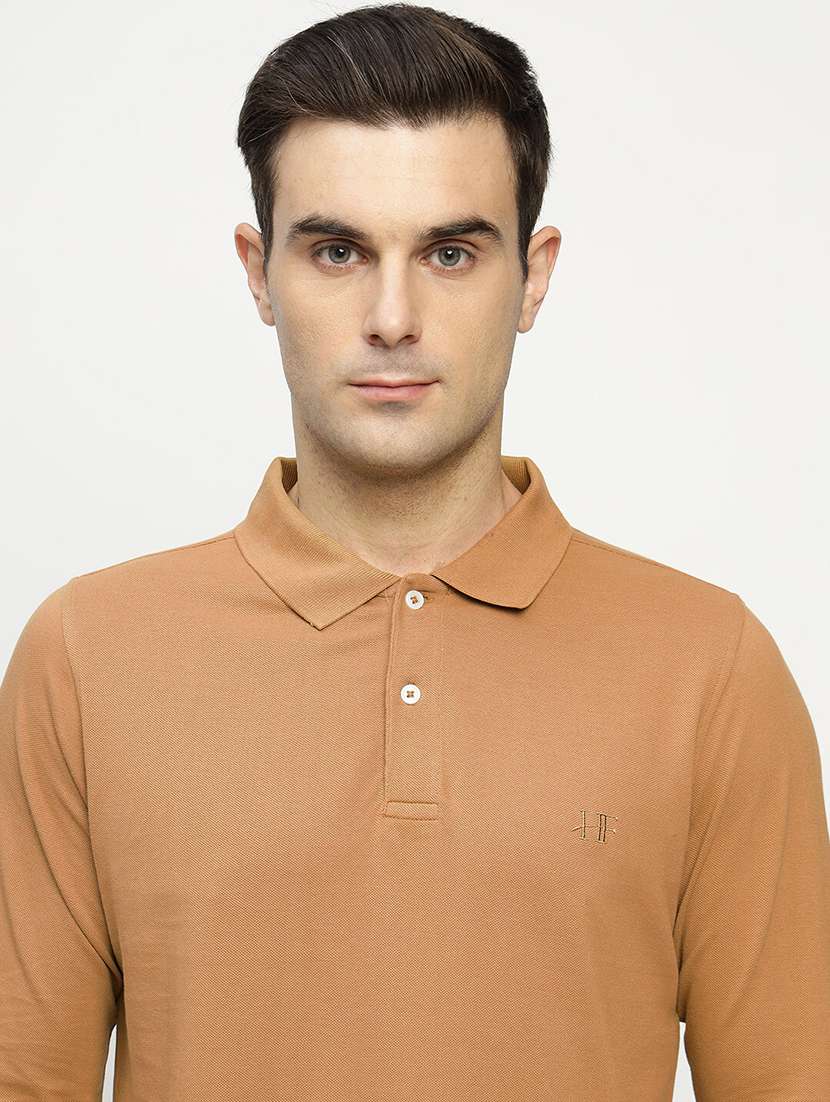 men solid short sleeve regular fit polo t-shirt - 22069257 -  Standard Image - 4