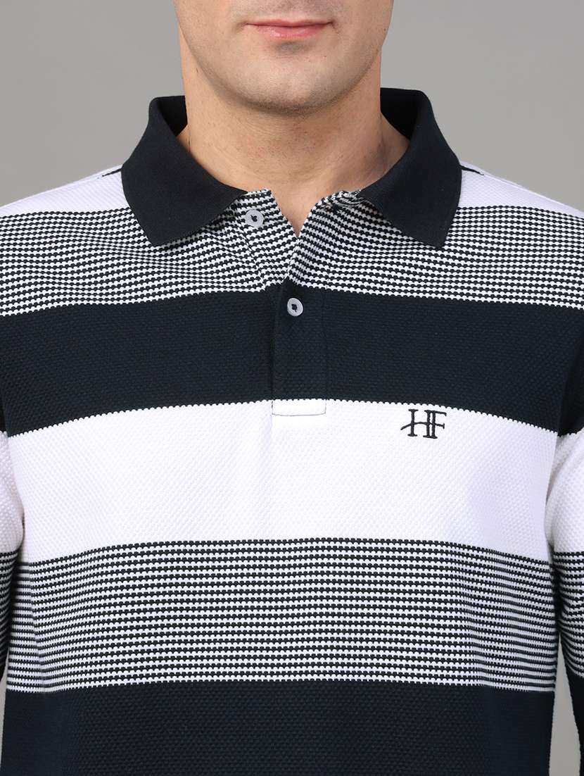 men striped long sleeve regular fit polo t-shirt - 22069259 - Standard Image - 4