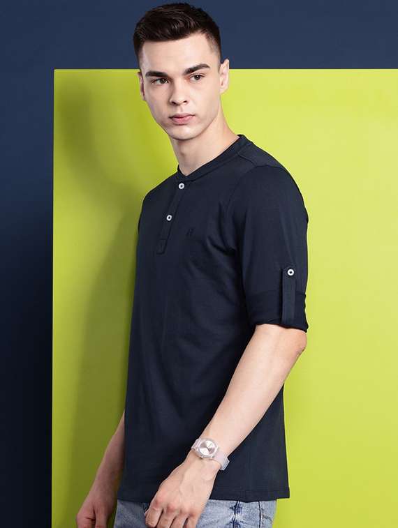 men solid long sleeve regular fit t-shirt - 22069271 -  Standard Image - 1