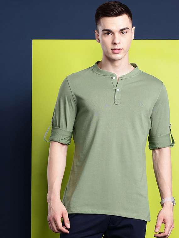 men solid long sleeve regular fit t-shirt - 22069272 -  Standard Image - 1