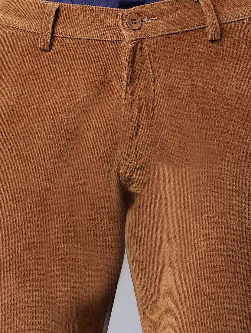 men solid mid rise flat front trouser - 22069286 -  Standard Image - 4