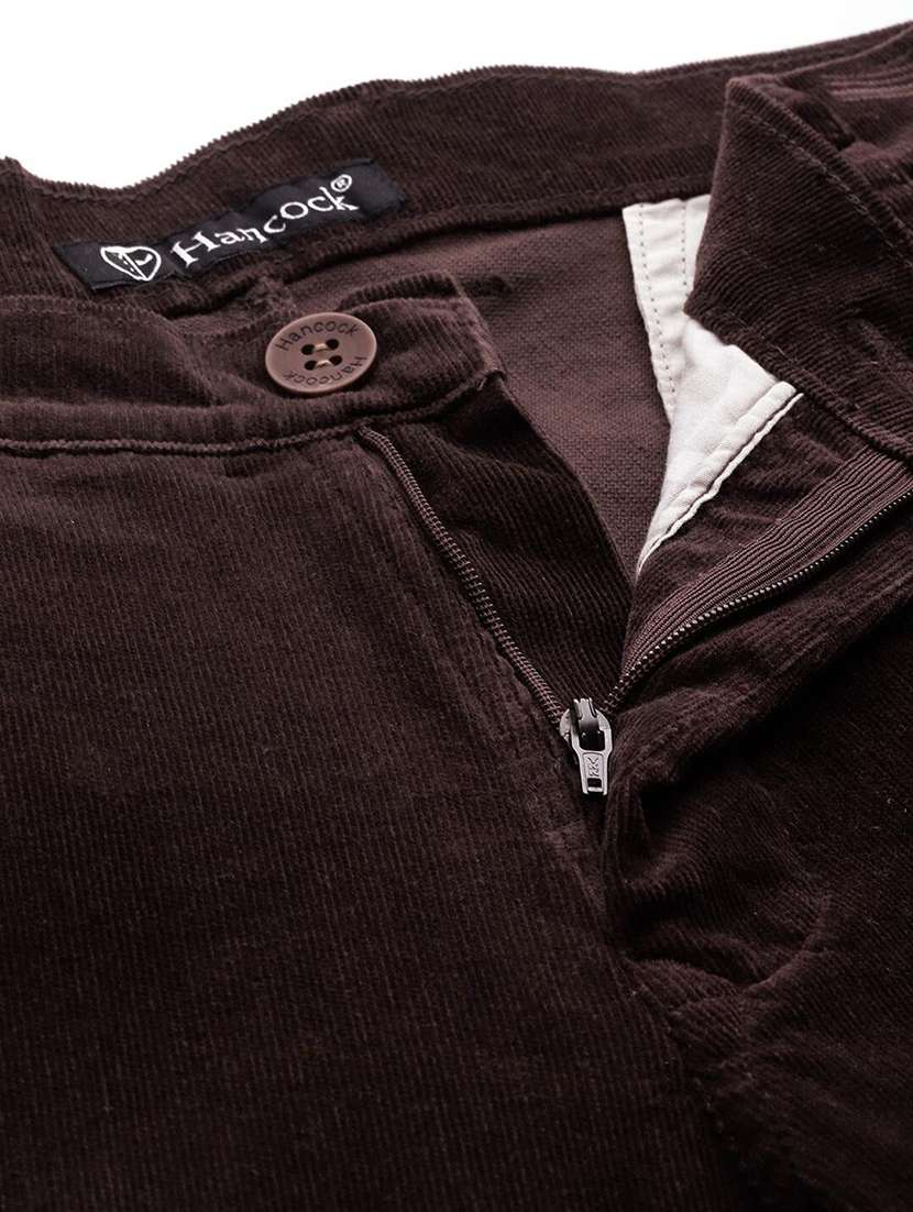 men solid mid rise flat front trouser - 22069287 -  Standard Image - 4