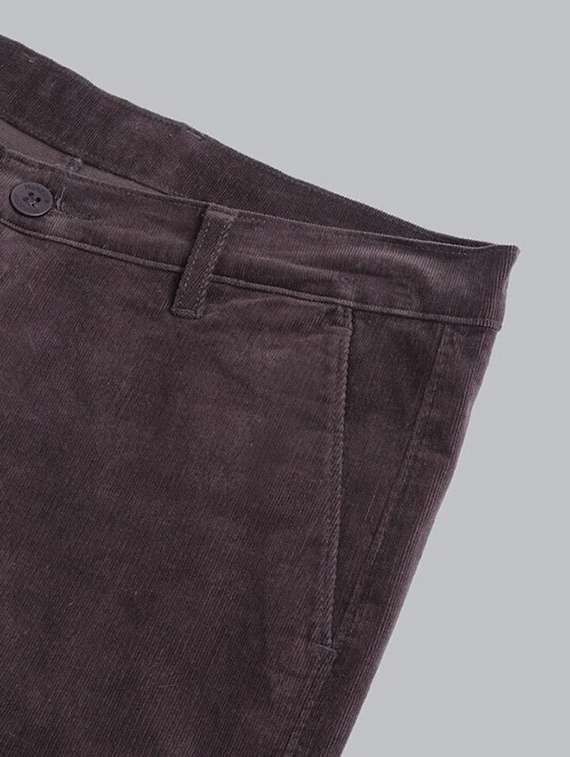 men solid mid rise flat front trouser - 22069288 -  Standard Image - 4