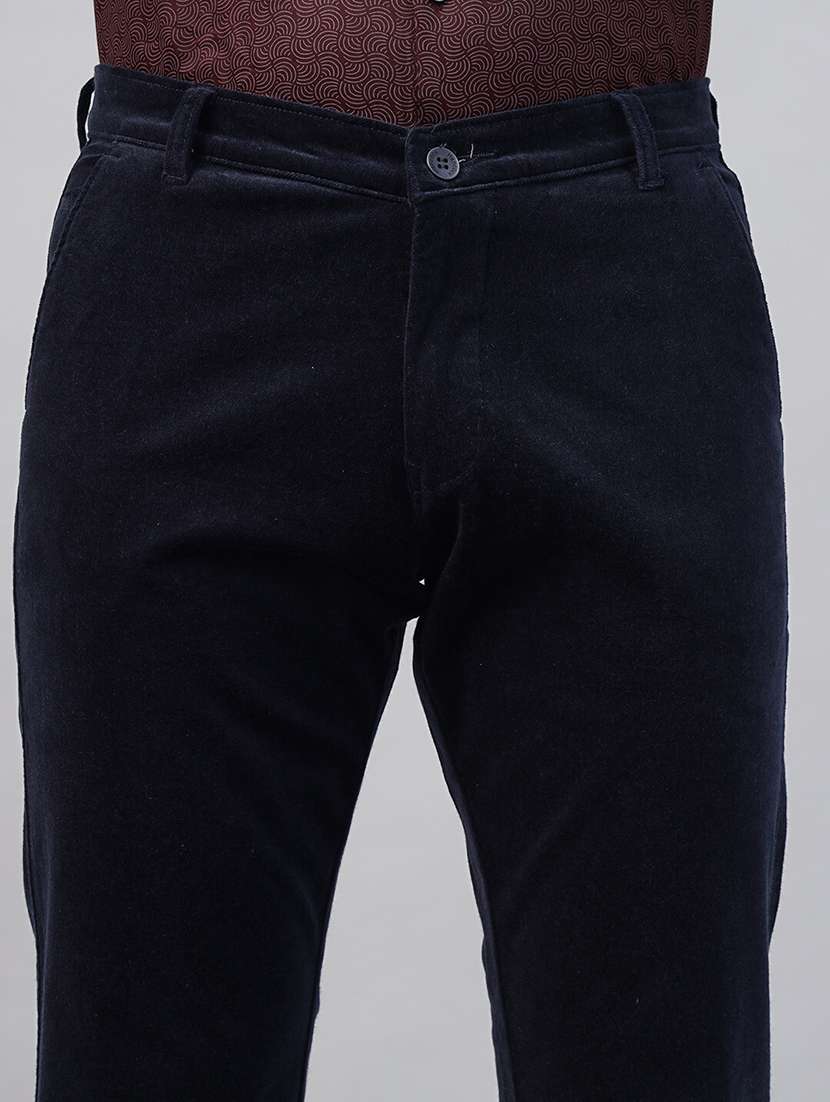 men solid mid rise flat front trouser - 22069296 -  Standard Image - 4