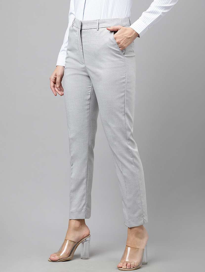 grey viscose trousers - 22069317 -  Standard Image - 1