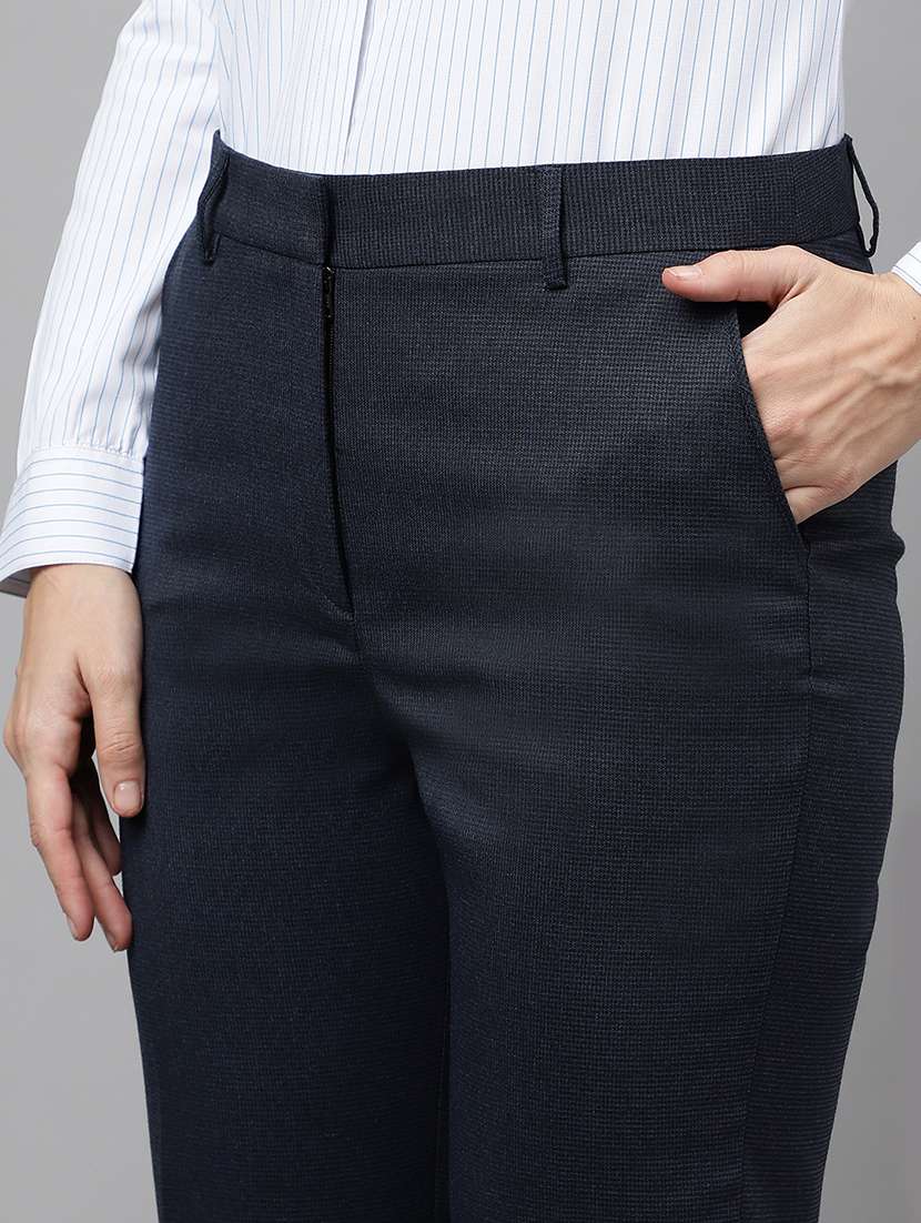 blue viscose trousers - 22069318 - Standard Image - 4