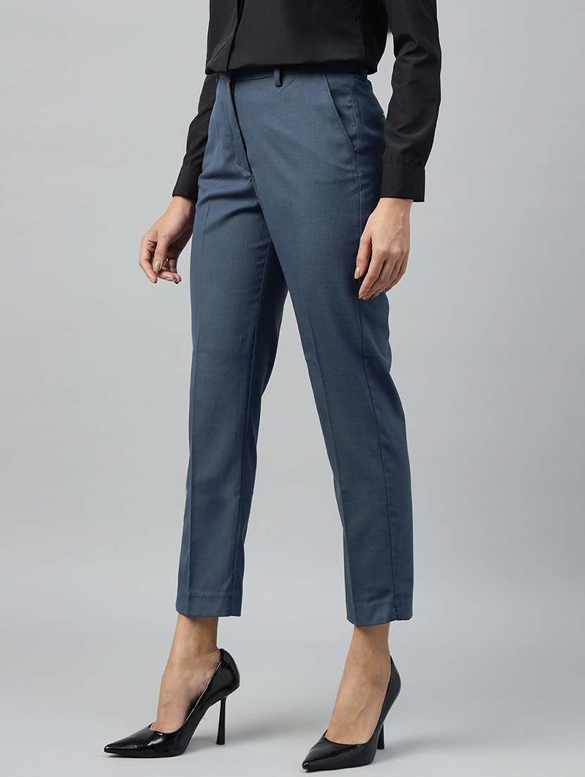blue viscose trousers - 22069323 -  Standard Image - 1