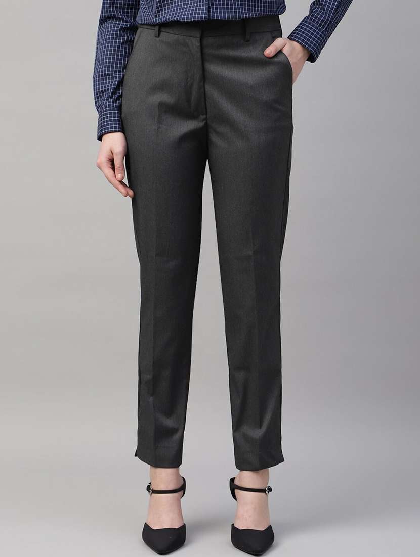 grey polyester trousers