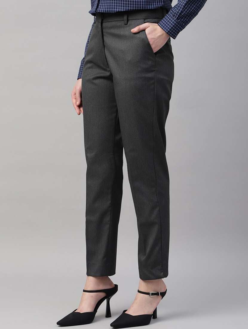 grey polyester trousers - 22069324 -  Standard Image - 1