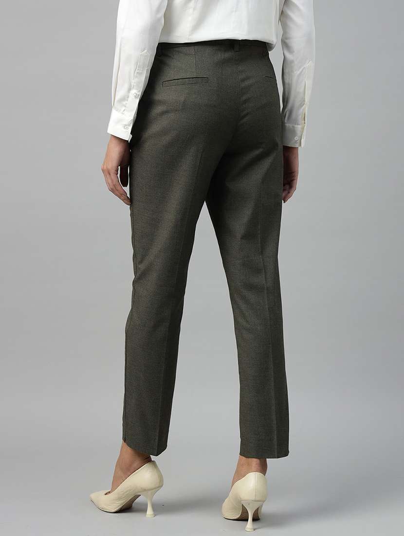 green viscose trousers - 22069326 -  Standard Image - 1