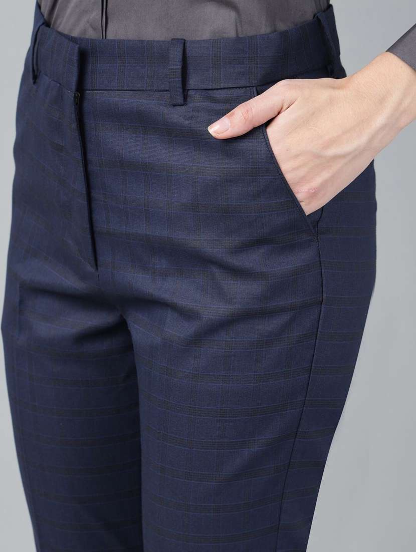 blue viscose trousers - 22069328 - Standard Image - 4