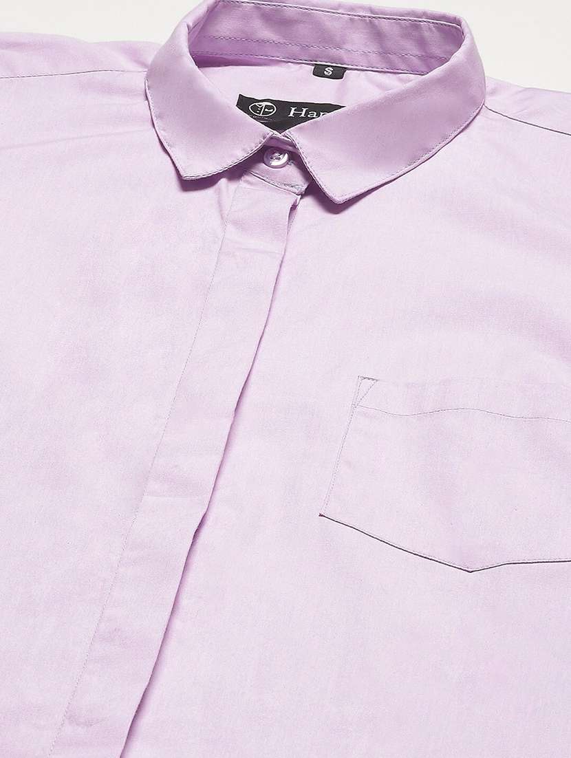 women solid collared shirt dress - 22069343 -  Standard Image - 4