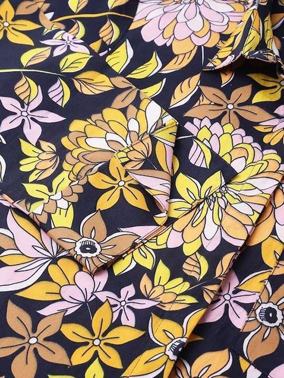 women floral print collared shirt dress - 22069349 -  Standard Image - 4