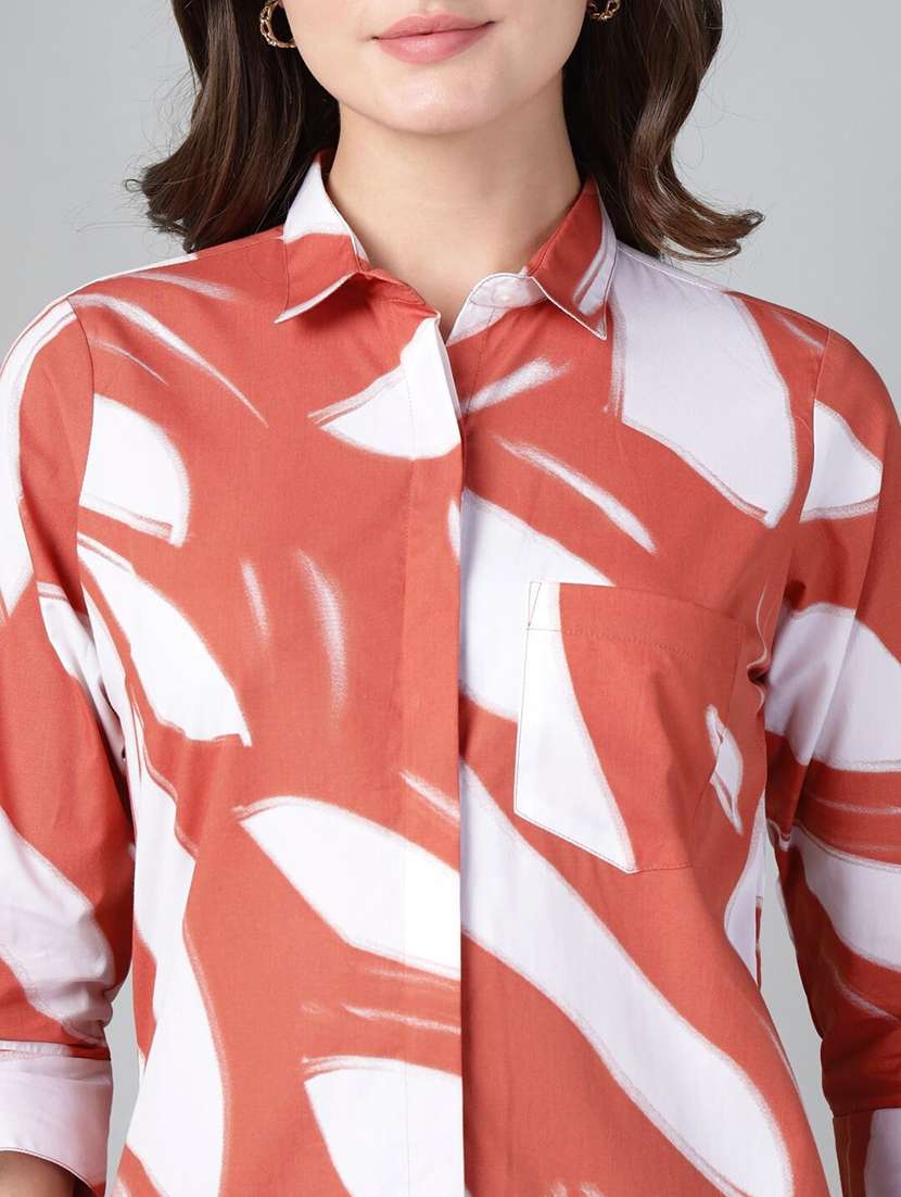 women printed collared shirt dress - 22069363 -  Standard Image - 4