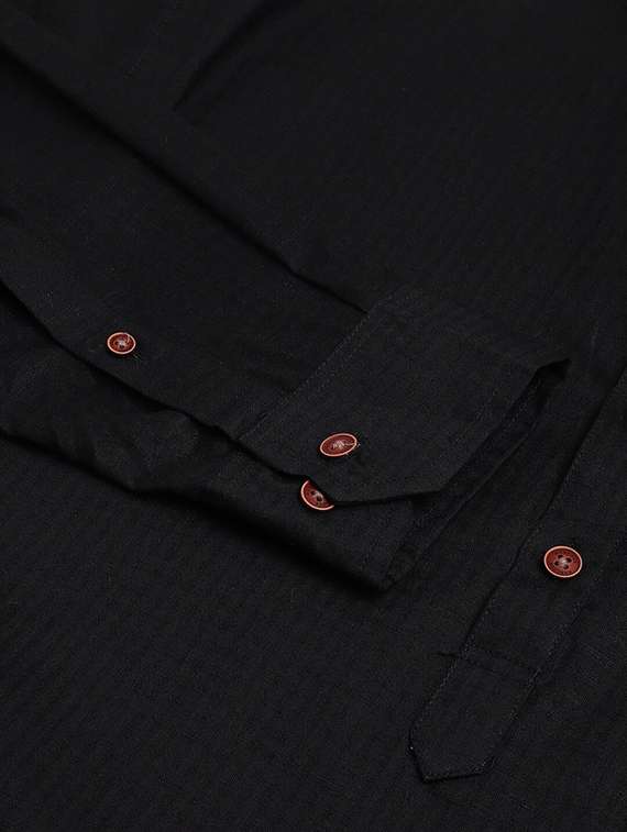 men mandarin neck long sleeve short kurta - 22069382 -  Standard Image - 4