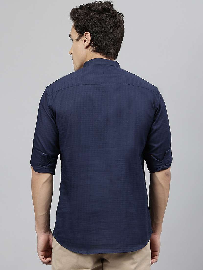 men mandarin neck long sleeve short kurta - 22069389 -  Standard Image - 1