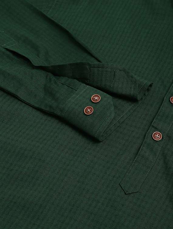 men mandarin neck long sleeve short kurta - 22069390 -  Standard Image - 4