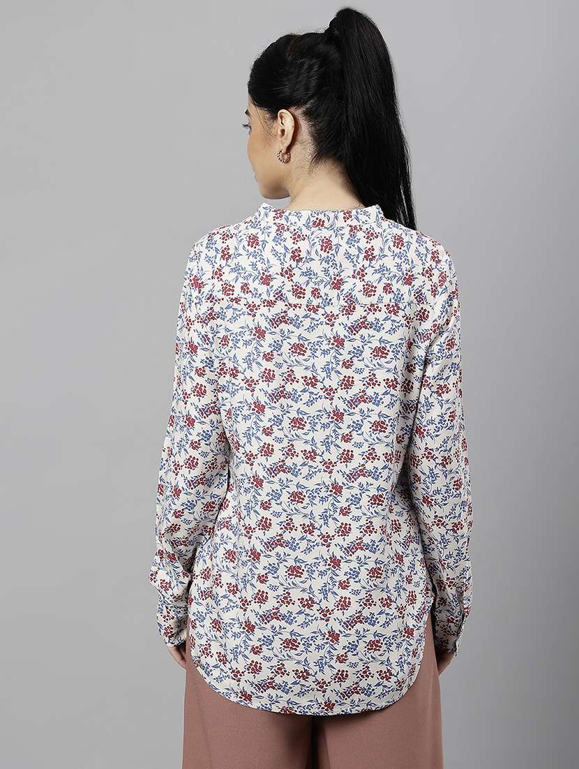 women printed long sleeve regular fit top - 22069419 -  Standard Image - 1