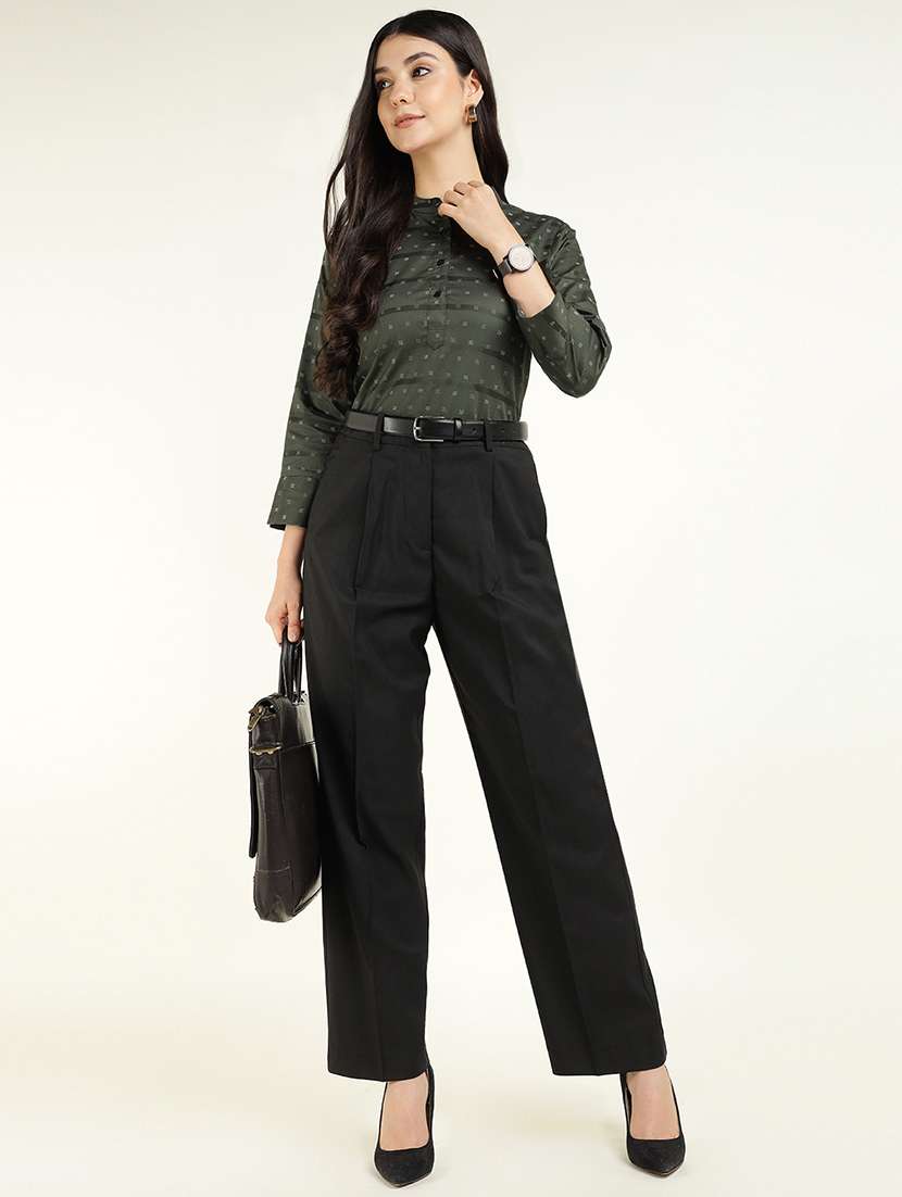 women printed three quarter sleeve regular fit top - 22069457 -  Standard Image - 4