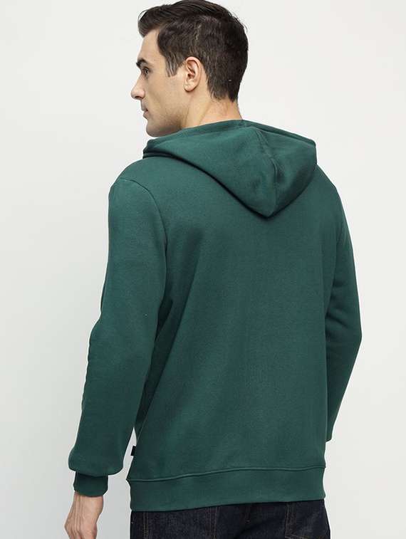 men solid long sleeve hooded sweatshirt - 22069478 -  Standard Image - 1