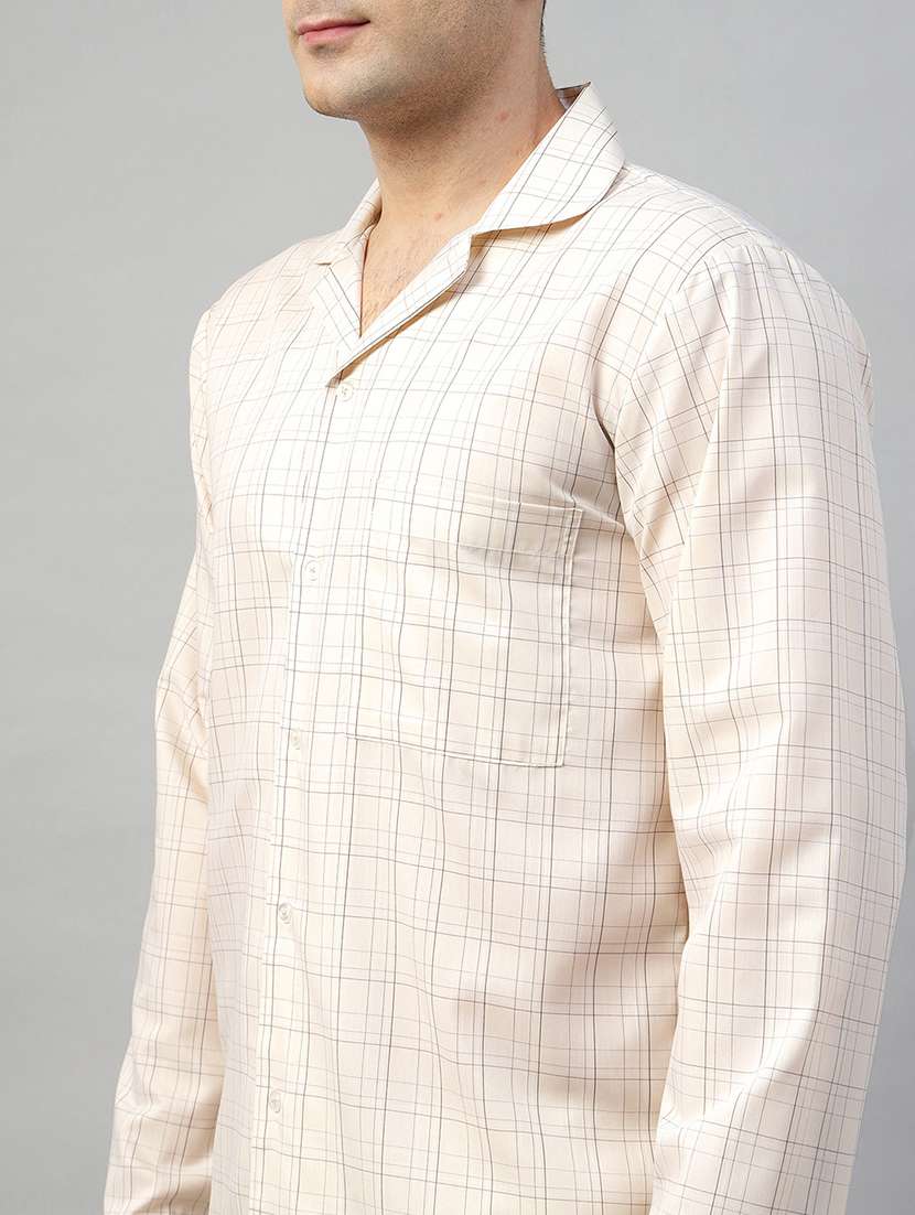men checkered long sleeve nightwear set - 22069528 -  Standard Image - 4